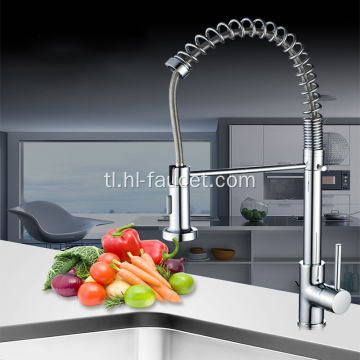 Pag-install ng Countertop Pull-Out Kitchen Spring Faucet.